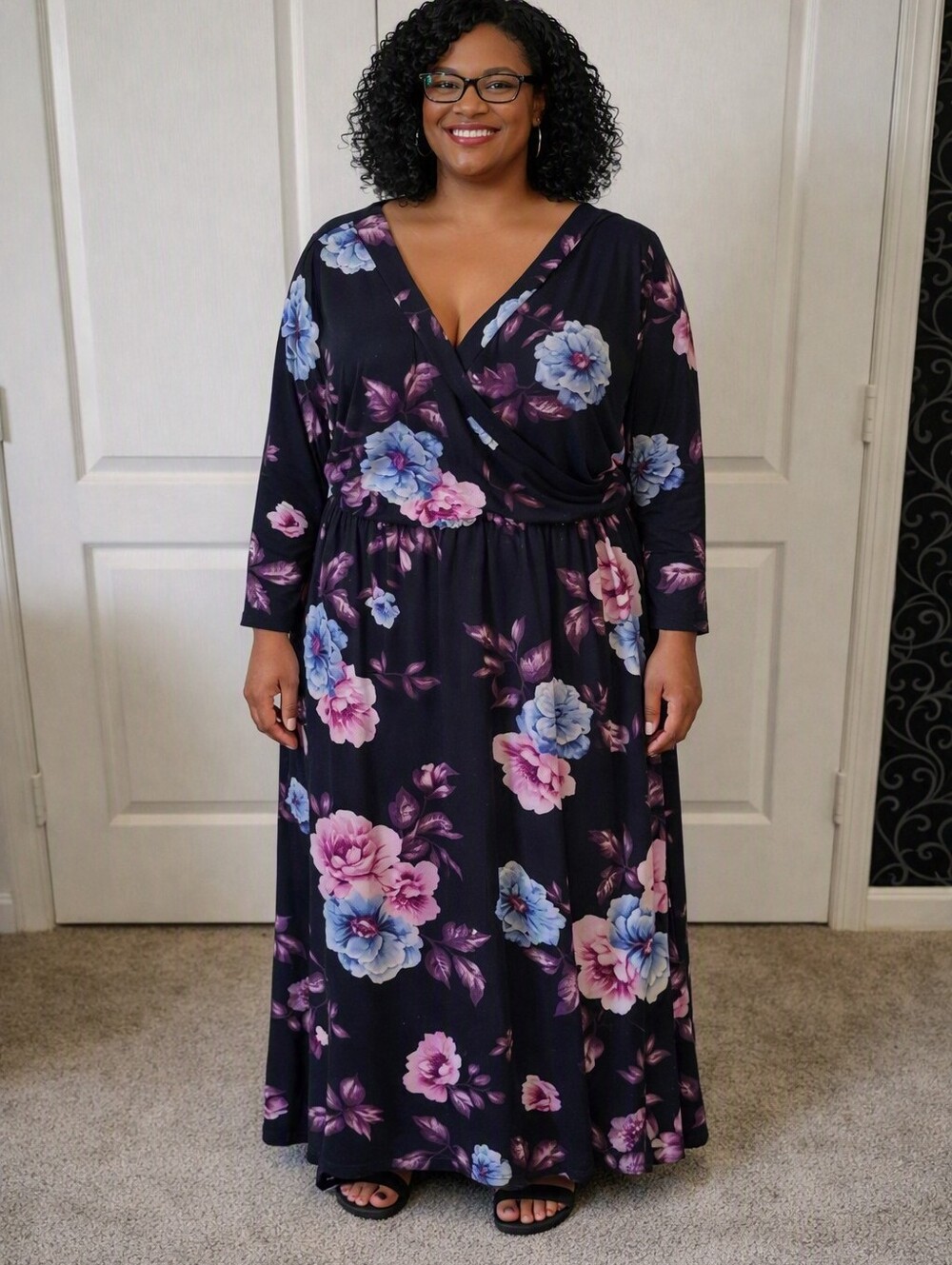 Dress: Floral Maxi PTP 23in flat 29in stretch